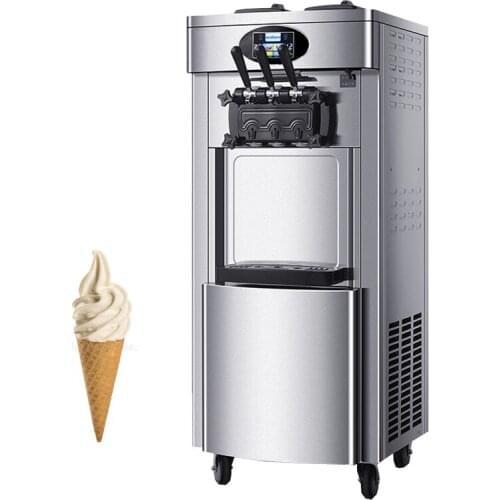 Vertical Soft Serve Ice Cream Machine Stainless Steel Ice Cream Makers Machine 2200W