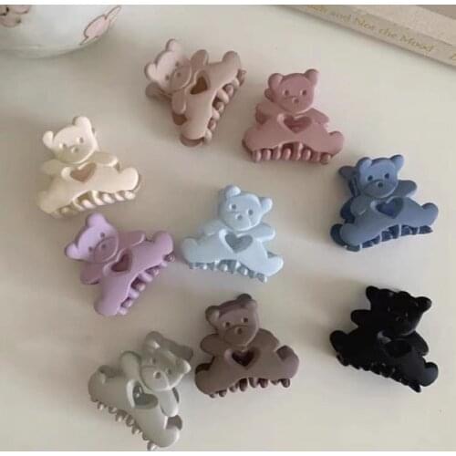 Cute Little bear Hair Claws Girls Hair Clips Hair Accessories Ponytail Fixed Hairpins Korean Headwear Kids Headband ornaments
