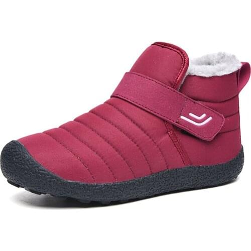 New Womens Boots Outdoor Winter High ANKLE Cotton Shoes Plus Velvet Thick Snow Boots Warm Non-slip Shoes Large Size 35-46