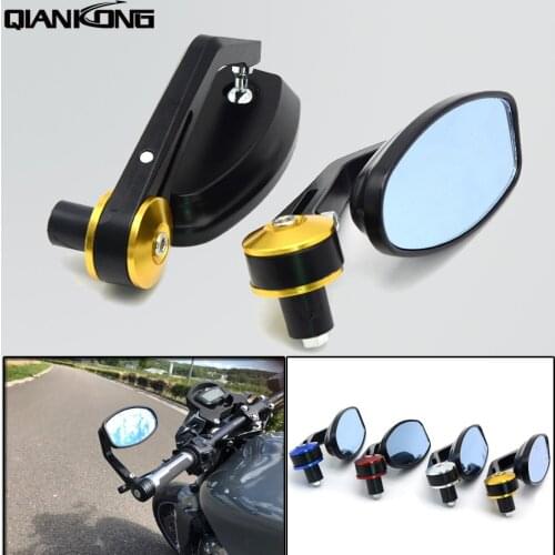 1 Set Motorcycle Aluminum 7/8" 22mm Bar End Side Rearview Mirror Universal Motorbike Bike Handlebar Rear View Mirrors