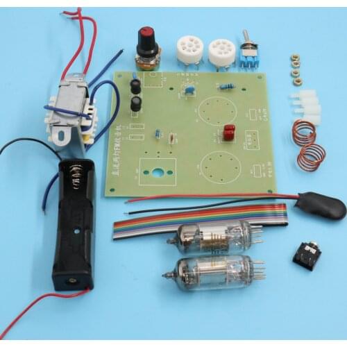 1PCS/LOT DC two lamp PCB Board tube radio kit DC two light FM tube radio kit PCB board best quality Fast shipping