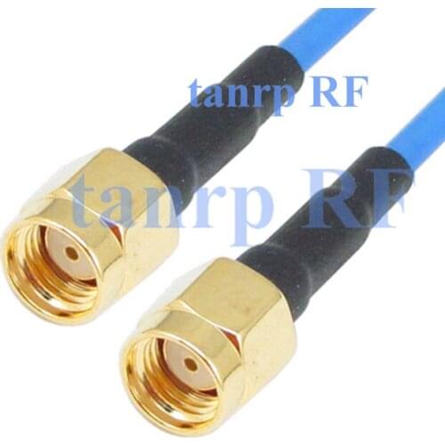 10pc 15CM coaxial Sexi Flexible blue jacket jump extension cable RG405 6in RP SMA male to RP SMA male plug RF 3G 4G router WIFI
