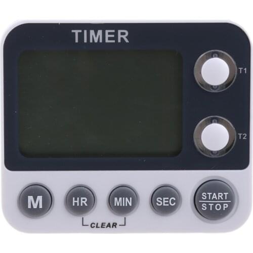 2 Group Timer Stopwatch Kitchen Cooking Timer Portable Digital Electronic 2Group Countdown Alarm Clock Reminder 0.01s