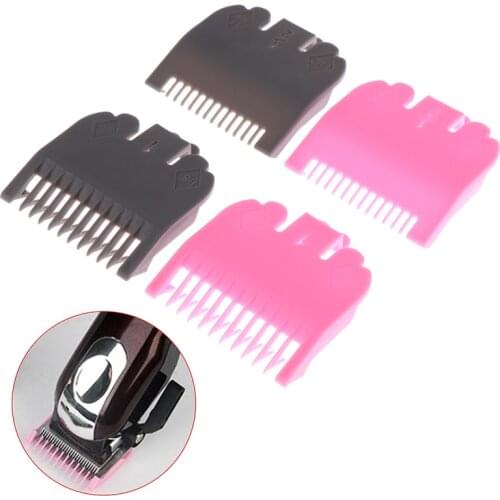 2pcs Colorful Guide Sizes Comb 1.5mm/3mm Plastic Limited Combs Hair Clipper Cutting Tool Kit For Different Length Style