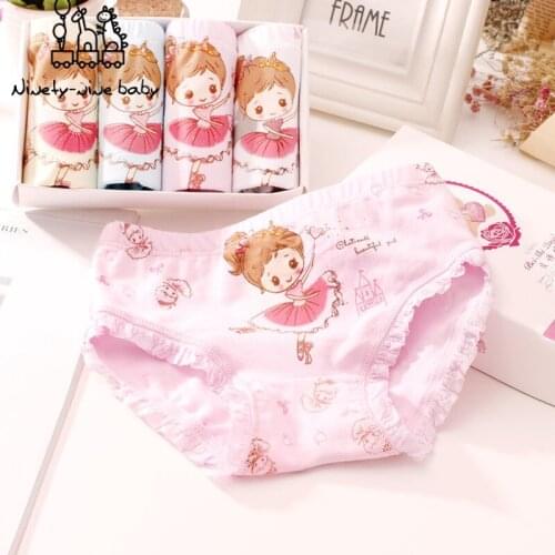 6pcs/lot Children Panties for Girls Childs Soft Cotton Underpants Lovely Cartoon Printed Panties Childs Breathable Underwear