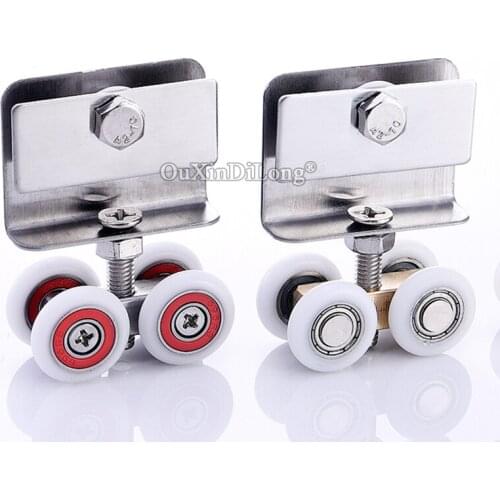 Brand New 4PCS Shower Sliding Door Rollers Bathroom Cabins Runners Pulleys Wheels for 6~10mm Glass