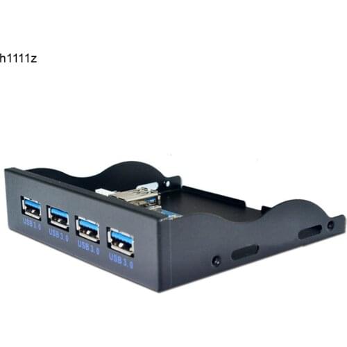 USB HUB 19+1 20Pin 4 Port USB 3.0 Front Panel Combo Bracket USB3.0 Hub Adapter for PC Desktop 3.5" FDD Floppy Disk Drive Bay NEW