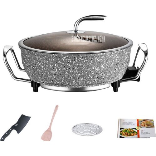 Uncoated Non-stick Pan Multi-function Electric Cooker Household Pot Rice Stone Pot Electric Hot Pot 220V 1500W A8
