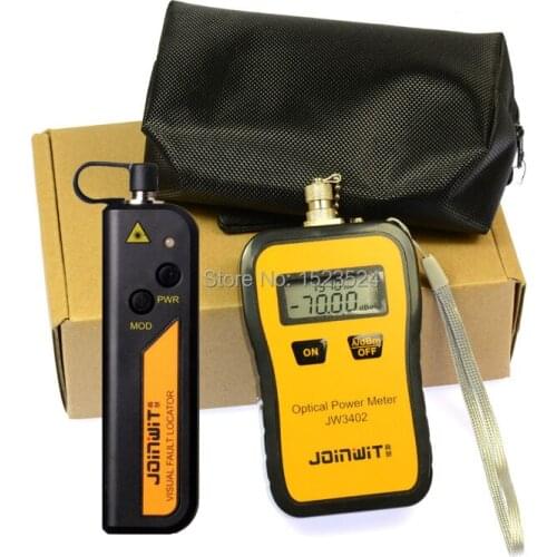 Free Shipping JW3402 -70~+6dBm Mini Handheld Optical Power Meter with 10mw JW3105N Visual Fault Locator