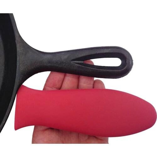 Pot Holder Handle Antislip High Temperature Resistance Potholder Silicone Skillets Grip Cover Anti-scald Kitchen Gadgets