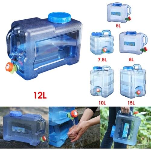 5/7.5/8/10/12/15L Capacity Outdoor Water Bucket Portable Driving Water Tank Container for Camping Picnic Hiking pvc thermostabil