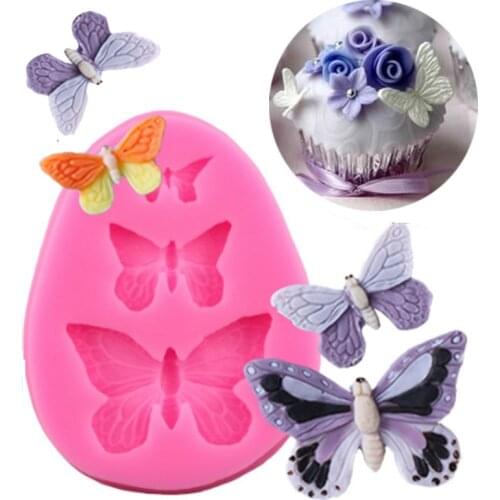 Butterfly Mold Silicone Baking Accessories 3D DIY Sugar Craft Chocolate Cutter Mould Fondant Cake Decorating Tool