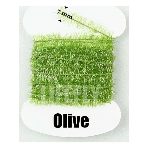 Olive Color, 20 Cards Ice Cactus Chenille, Fly Tying, Jig, Lure Making, Fishing