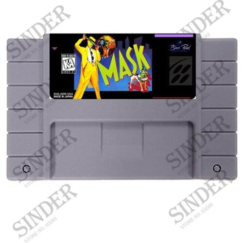 The Mask Good Quality 16 bit Big Gray Game Card For NTSC Game Player