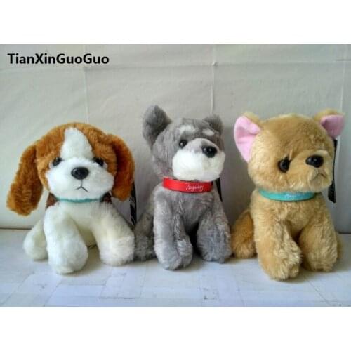 About 20cm cute squatting dog soft plush toy doll baby toy Christmas gift b1957