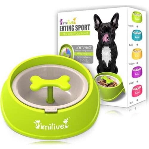Eat Slow Dog Bowl Slow Feeder Pet Dog Slow Feeder Bowl Basin Anti Choke Anti-obesity Puppy Cat Feeding Dish Bowls Pet Supplies