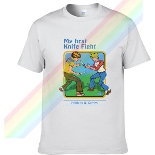 My First Knife Fight Hobbies Games Men Women Summer 100% Cotton Black Tees Male Newest Top Popular Normal Tee Shirts Unisex