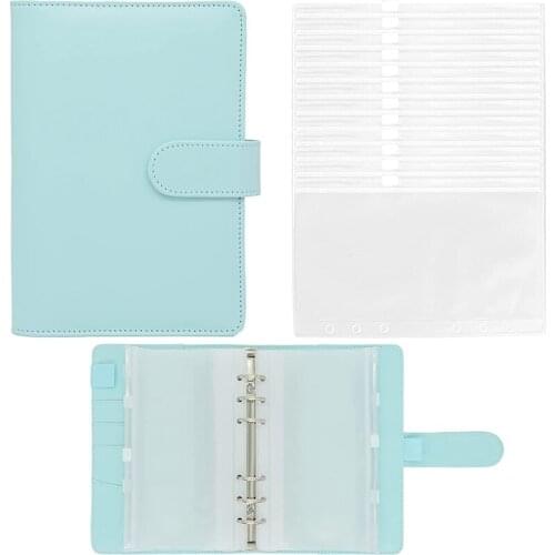 A6 Binder Pockets,Can Be Filled with 6 Round Binder Sets, Suitable for Personal Planning Notepads, Budget Binders
