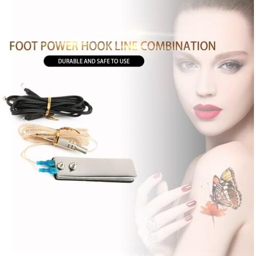 Pro Tattoo Machine Accessories Kit Mini Stainless Steel With Foot Switch Pedal Tattoo Power Supply & Clip Cord