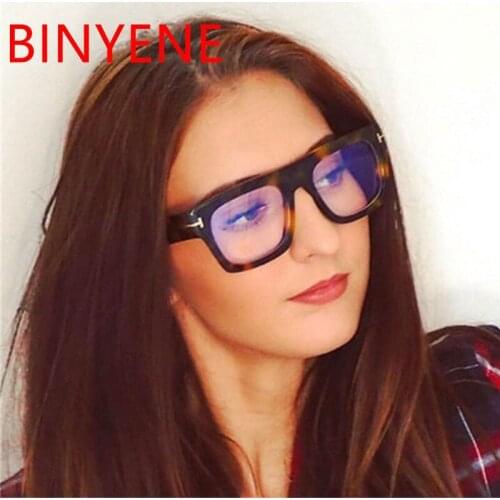 Blue Light Glasses Oversized Square Fashion Computer Glasses Black Spectacles Luxury Designer Womens Eyewear Frames Oculos