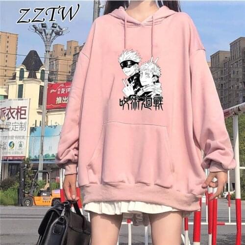 Gojo Satoru Women Hoodie Jujutsu Kaisen Tops Crewneck Womens Long Sleeve Anime Sweatshirt Casual Japanese Clothes for female