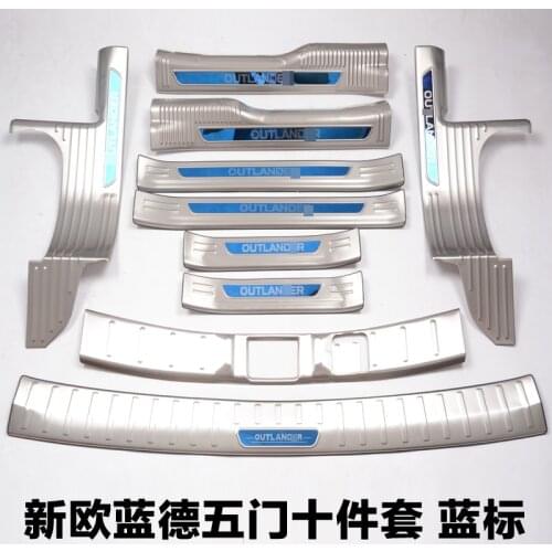 High-quality stainless steel Scuff Plate/Door Sill and Rear bumper Protector For Mitsubishi Outlander 2013-2018 ,Car-styling