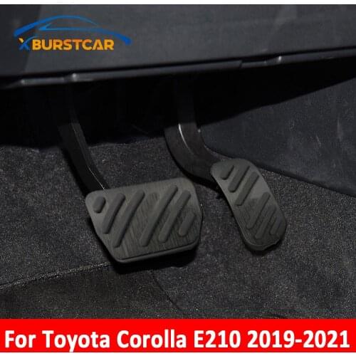 Xburstcar Car Pedals for Toyota Corolla E210 2019 - 2021 Accelerator Gas Pedal Brake Pedal Foot Rest Pedals Cover Accessories