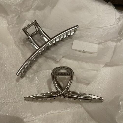 Women Elegant Hair Claws Metal Gold Silver Hollow Geometric Hair Clips Headband Vintage Hairpin Fashion Hair Accessories