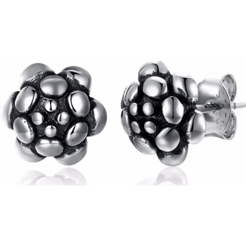 Standard S925 Sterling Silver Stud Earrings Fashion Women Earrings Simple Sterling Silver Earrings Sunflower Ornaments