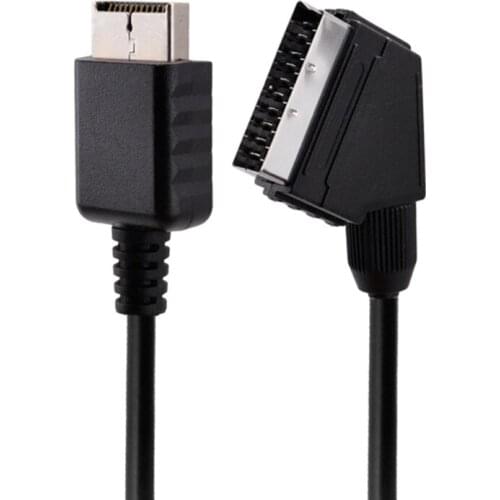 1.8m RGB Scart Cable For -Sony PS1 PS2 PS3 TV AV Lead Replacement Connection Game Cord Wire for PAL/NTSC P82A