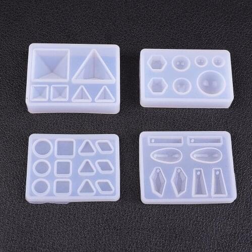 1pc Liquid Resin Silicone Mold DIY Geometric Triangle Mirror Craft UV Epoxy Resin Molds for Jewelry Making Necklace Pendant Tool