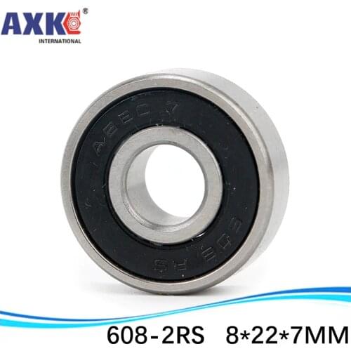 10pcs 608-2RS 608RS 8*22*7 Free shipping roller skate inline skates Skate shoes Ball bearings