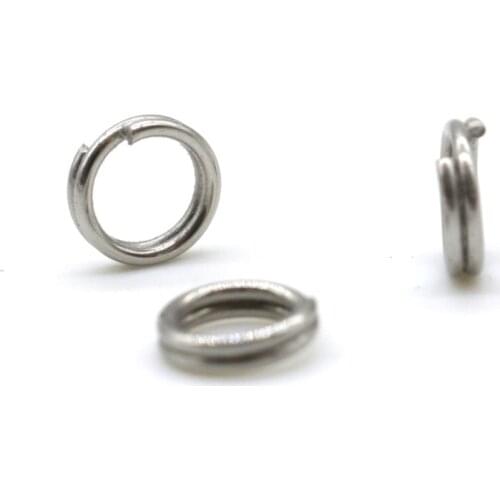 100pcs/pack Stainless Steel Fishing Split O Rings for Connecting Blank Lures Crank Bait to Fishhooks Fishing Lure Accessories