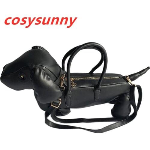 2021 fashion top floor lawyers same handbag personalized soft leather creative dog modeling bag Single Shoulder Messenger Bag