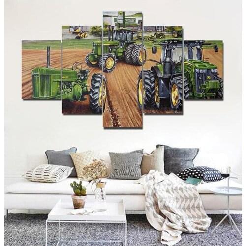 5Pcs Natural Scenery diamond Painting Cross Stitch mosaic puzzle 5d,full square Diamond Embroidery Farm Tractor,farmhouse decor