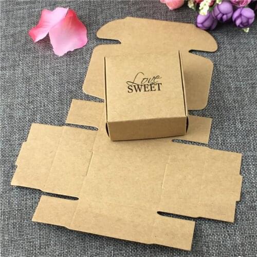50Pcs/Lot Multi Style Pattern Cardboard Kraft Paper Boxes For Household Products Package Gifts Storage Container Boxes Wholesale