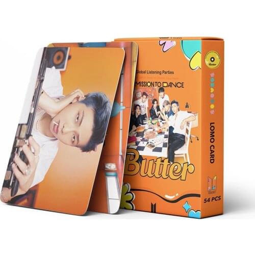 54pcs/set Kpop Bangtan Boys Buttter Card Poster New Album 8th Anniversary Meeting Photocard Jung Kook Suga Jimin J-HOPE