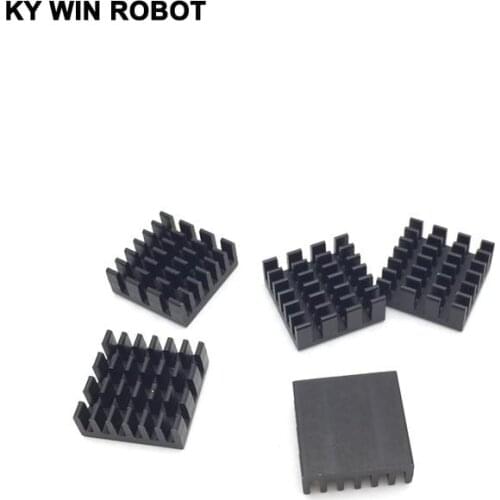 5pcs / lot Aluminum Cooling Heat sink 14 x 14 x 6MM Black Chipset RAM Heatsink Radiator routing cat dedicated chip