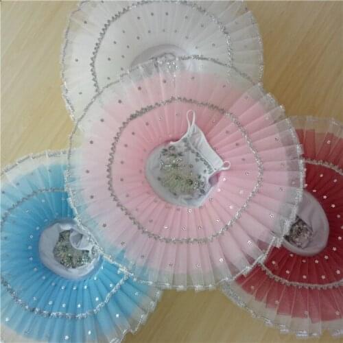 White Childrens Ballet Tutu dance Dress costumes Swan Lake Ballet Costumes Kids Girls Stage wear Ballroom dancing Dress