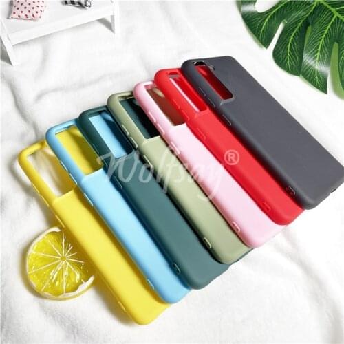 Candy TPU Case For Samsung Galaxy S21 FE Case Silicone Full Cover Case For Samsung S21 A52 A72 Cover For Samsung S21 Ultra S21