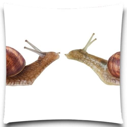 Home car Decorative Throw Waist Pillow Case Lovely Snail pattern Cushion Cover Cotton Polyester