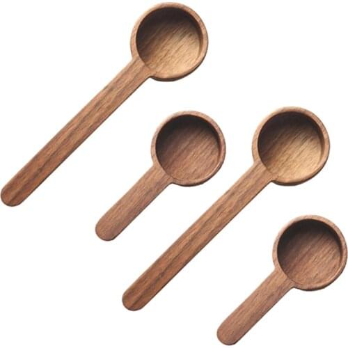 Wooden Measuring Spoon Set Kitchen Measuring Spoons Tea Coffee Scoop Sugar Spice Measure Spoon Measuring Tools,4 Pcs