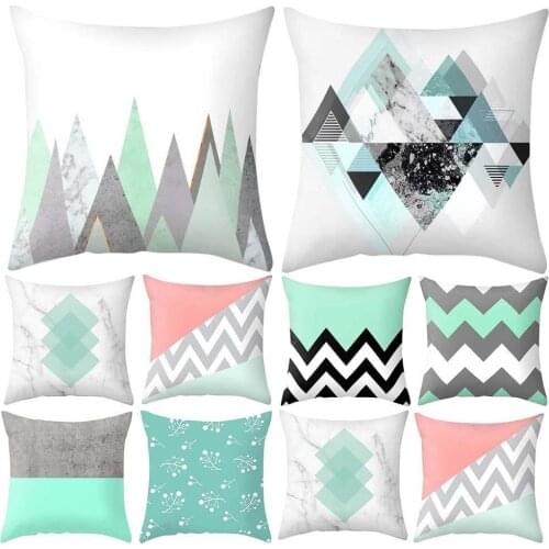 Geometric Triangle Wave Throw Pillow Case Cushion Cover Sofa Bed Car Decoration