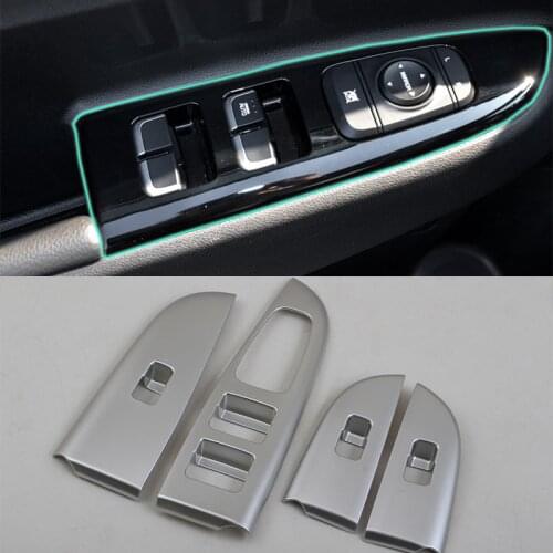 Modify Car Accessories Interior Door Armrest Window Switch Lift Button Cover Trim For Kia K2/Rio 2017