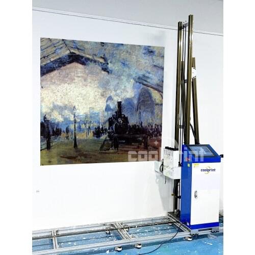 Chinese Wallpen Wall Printer 1440dpi 3D 5D Photos Direct to Mural Vertical Operated Wheel Wall Printing Machine Zeescape