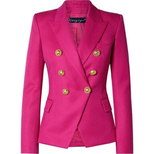 2020 New Autumn Fashion Elegant Blazers Women And Jackets Casual Full Sleeve Double Breasted Office Work Formal Blazers LU1335