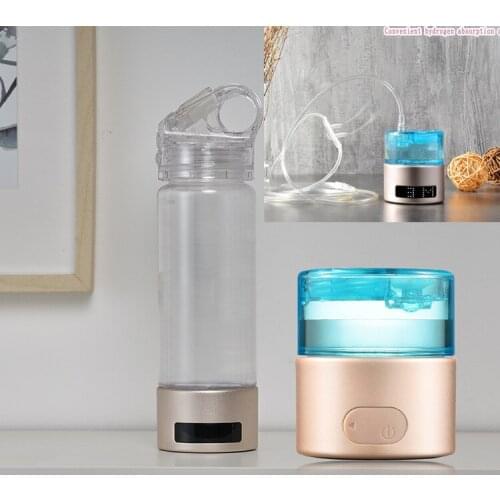 SPE&PEM Healthy Anti-Aging Hydrogen Rich Water Bottle Generator LED Display Hydrogen Rich Water Maker Ionizer with Tube