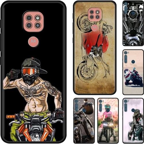 Hot Vintage Motorcycle Sports Cover for Motorola G9 Play One Fusion Hyper G8 Power Lite Edge Plus E6s G Stylus G10 Phone Case