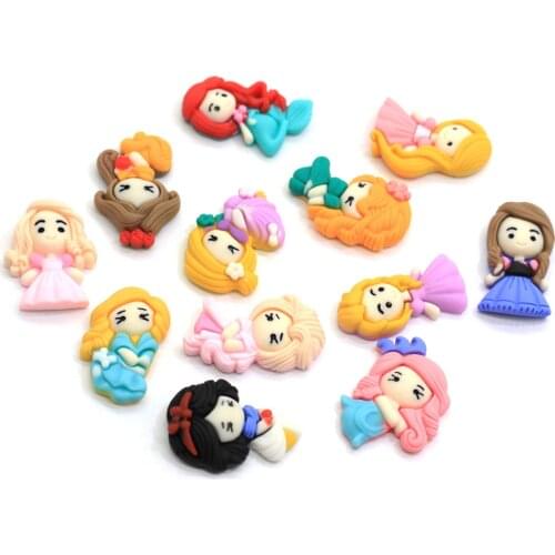 New Arrival Flat Back Resin Princess Cabochons Lovely Princess Girl Flatbacks For DIY kids clip hair bow accessories