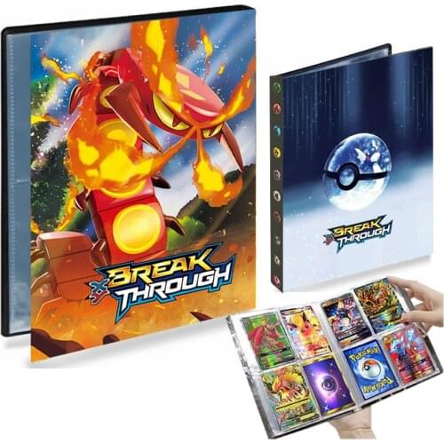 4 Pocket 240 Card Album Livre Pokémon Map Book Pokemon Binder Anime Collectors Holder Loaded List Capacity Folder Kids Toy Gifts